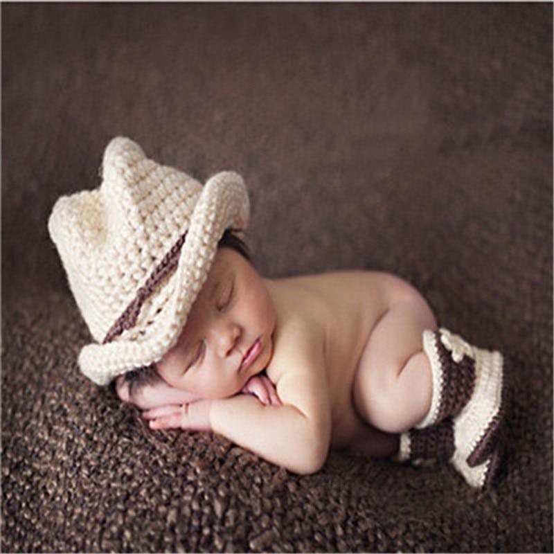 Knitting Baby Hat Newborn Photography Props Cute Children Pajamas Set For Girls And Boys