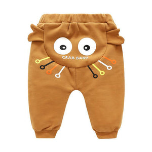 Modern Baby Boys Girls Cartoon Pants Spring High Waist Guard Belly Trousers Print Bottoms In Interesting Style For Girls And Boys