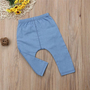 Cute Baby Pants Jeans Fashion Baby Boys Girls Pants Animal Print Long Trousers Bottoms Kids Trousers Children Pant