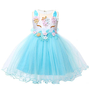 Unicorn Dress Costume Infant Party Dress For Baby Girls In elegant Style
