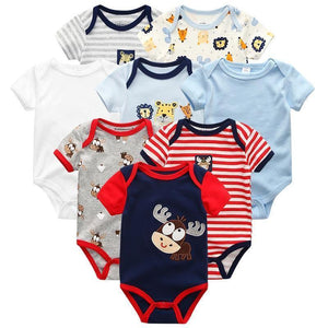 8PCS Set Modern Baby Rompers Cotton Overalls Newborn Clothes Jumpsuit Sumemr Baby set for Boys and Girls Kids