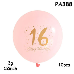 Luxury NEW High Quality Decor Ballons 10/20/30/40pcs Happy Birthday Balloon Latex Ballon Inflatable Birthday Party Decoration Baloons Anniversaire