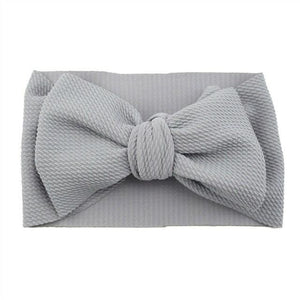Fashion Trend Big Modern Baby Bow Accessories For Toddler Girls In Solid Bow Hairband Stretch Turban Knot Head Wrap Color  for Kids