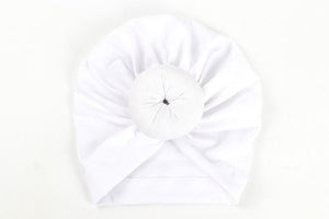 Newborn Toddler Baby Girl Turban Cotton Beanie Hat Warm Soft Cap Solid Knot Soft Wrap In Modern Style
