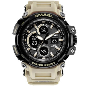 Orange Modern Sport  Waterproof 50M Men Watches With LED Digital Display In Military Armi Relogio Masculino Style