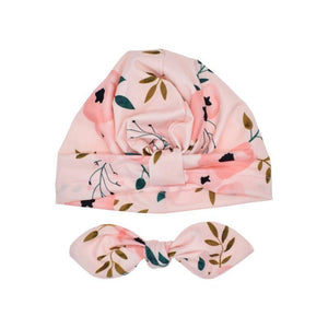 Cute Print baby Turban Caps For Infant Newborn Kids Stylish Cotton Flower Printed Cap for Toddlers In Elegant Modern Design