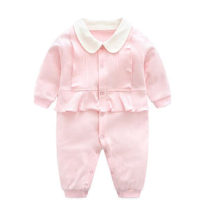 Modern Printed Jumpsuits Gentleman Autumn Long Sleeves Rompers Cotton Baby Clothes for Boys and Girls Outfits Style