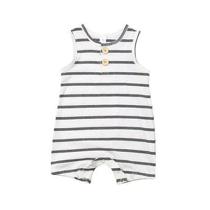 Summer Clothing Newborn Infant Baby Boy/Girl Striped Romper Sleeveless Outfit Jumpsuit Pajamas