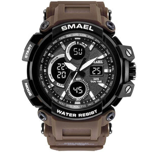 Orange Modern Sport  Waterproof 50M Men Watches With LED Digital Display In Military Armi Relogio Masculino Style