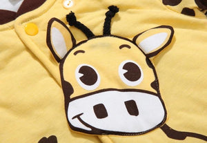 Warm Autumn Winter Baby Girls Boys Rompers Cartoon Cute Thick Warm Hooded Jumpsuits For Babies In Modern Design