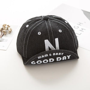 Cotton Baby Adjustable Letter Baseball Caps For Boys & Girl Hats Children Snapback Hip-Hop Sun Hat In Modern Style