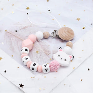 Modern Handmade Pacifier Personalize Silicone Beads Binky Clip Pacifier Chain Chew Baby Teether Toys For Baby