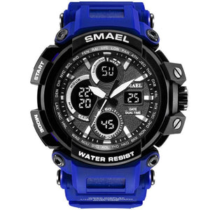 Orange Modern Sport  Waterproof 50M Men Watches With LED Digital Display In Military Armi Relogio Masculino Style