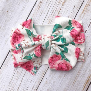 Luxury Modern Colorful Newborn Toddler Baby Girl Boy Headwear Solid Bowknot Soft Turban Knot Hairband For Girls Kids
