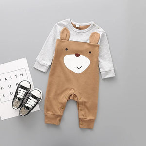 Fashion Trend Stevvex Cute Animals Spring Romper Newborn Baby Clothes Kids Long Sleeve Underwear Cotton Boys Clothes Romper For Kids