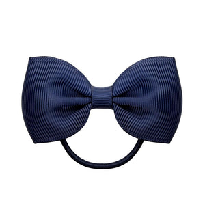 Luxury Handamde Small Baby Elastic Rubber band Head rope Mini Solid Ribbon Bow Tie For Girls Hair Accessories