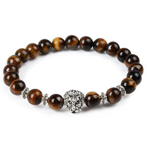 Modern Leopard Tiger Eye Lion Head Elegant Bracelet Owl Buddha Bead Luxury Bracelets Bangles Skull Charm Natural Stone Bracelet Yoga Jewelry For Men And Women