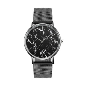 Fashion Rose Gold Mesh Band Creative Marble Female Wrist Watch Luxury Women Quartz Watches Gifts  For Women and Girls