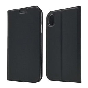 Lightweight Simple iPhone XS Case on for iPhone XS Max X XR 6S 5S 7 8 Plus 11 pro max Cover Luxury Wallet Magnet Flip Leather Cases Magnetic Closure PU Leather Phone Case Full Protective Cover for iPhone