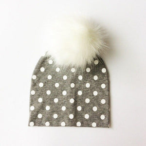 Luxury Modern Baby Hat Cotton Printing Hat With Pompon For Girls Autumn Winter Boys Caps Children Bonnet For Kids