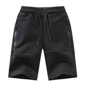Boys Comfortable Knit Shorts with Zipper Pockets