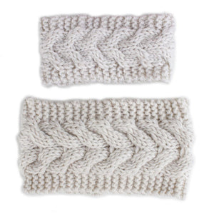 HandmadeKnit Wool Hairband for Mother & Daughter Headband Knit Flower Hairband Ear Warmer Headwrap