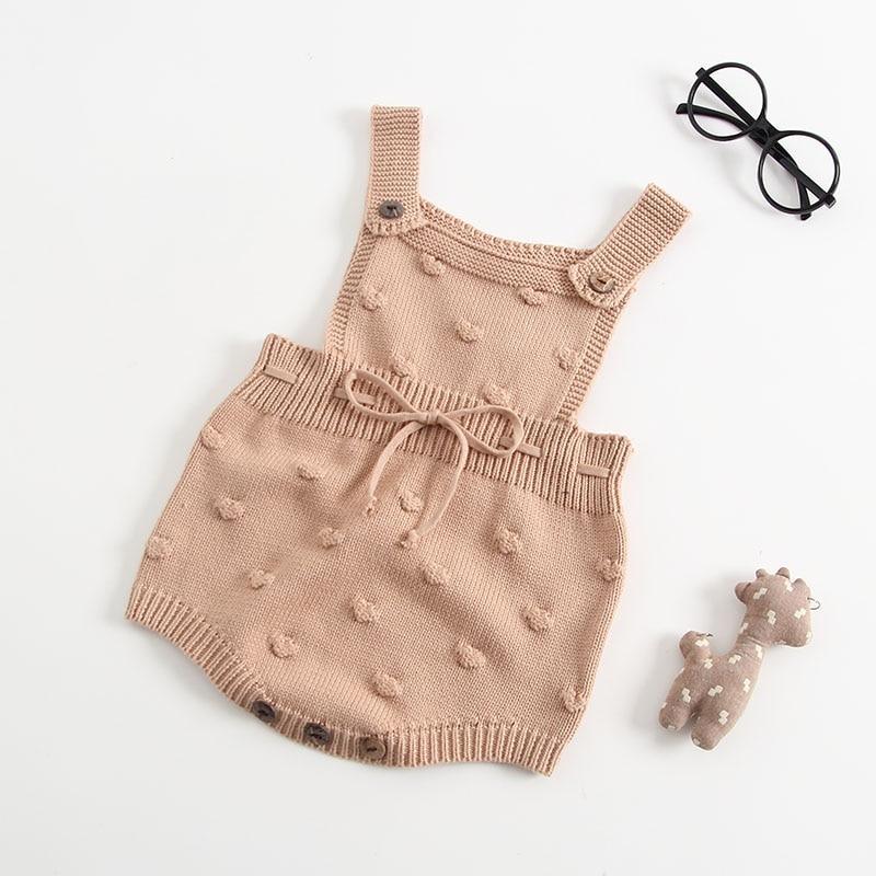 Baby Girl Knitted Clothes Rompers Jumpsuit Cotton Infant Baby Girl Romper In Retro Style For Girls