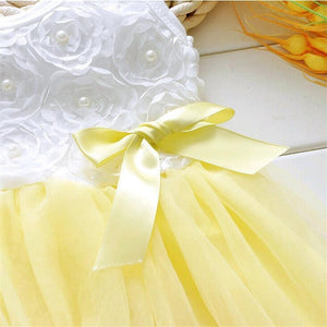 Kids Baby Girls Beautiful Flower Dress Princess Summer Sleeveless Mini Tutu Dress For Modern Baby Girls