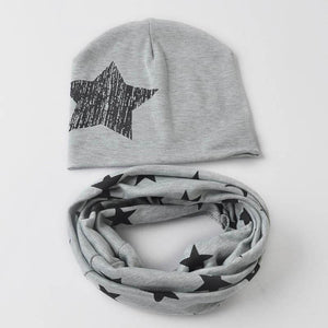 Winter Autumn Baby Hat Scarf Set Newborn Baby Bonnet Soft Cotton Warm Cap Kids Children With Scarf