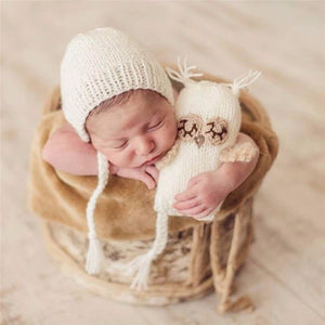 Modern Baby Cap Deer Design Handmade Crochet Deer Costume Set Knitted Hats And Toy For Girls and Boys Kids