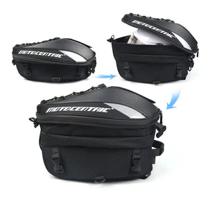 Conquer Any Ride Multifunction Motorcycle Rear Seat Bag with High Capacity