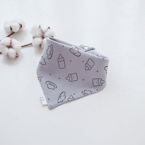 Cotton Cartoon Bandana Feeding Saliva Towel Waterproof Bibs For Baby Burp Accessory Adjustable Button Durable Baby Towels