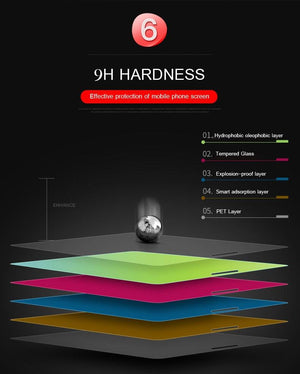 5D Curved 9H Tempered Glass For iPhone X XR XS 11 12 13 14 Pro Max 6 6S 7 8 Plus SE Mini Full Cover Screen Protector Film 9H Hardness Bubble Free Easy Installation Screen Protective Film