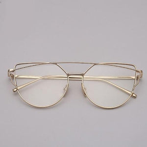 NEW  Stevvex Designer Cat eye Sunglasses For Women and Ladies in Vintage Metal Reflective Glasse Mirror Retro Oculos De Sol Gafas Style With UV 400 Protection