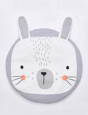 Play Mat Cartoon Animal Baby Mats Newborn Infant Crawling Cotton Round Floor Carpet Rugs Mat for Kids Room Nursery Decor