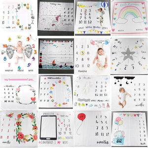 Cartoon Pattern  Baby Photo Props Background Blankets Play Mats Backdrop Cloth Calendar Photo Accessories Blanket For Baby