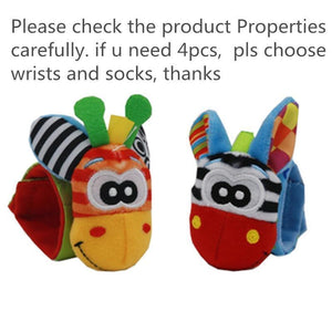 Colorful Wrist Rattles Infant Baby Kids Socks Rattle Toys Foot Socks Educational Toy High Quality Babies Gift