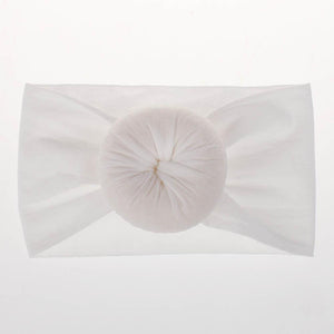 Newborn Infant Kids Girls Nylon Bow Hairband Headband Stretch Turban Knot For Bay Girls