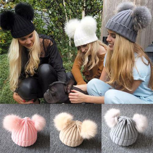 Newborn Baby Kids Girls Winter Warm Knit Hat Ball Beanie Cap  Design