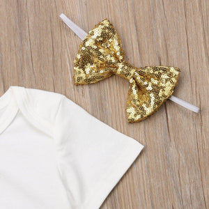 3PCS Cute Newborn Baby Girl Outfits Clothes Tops Bodysuit Shorts Pants Set For Girls  WIth Print Dadys Princess