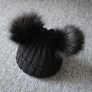 Newborn Baby Kids Girls Winter Warm Knit Hat Ball Beanie Cap  Design