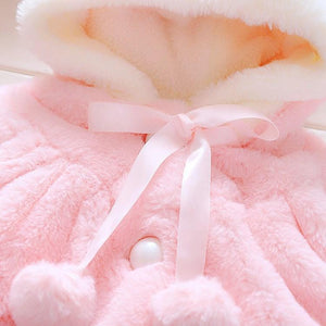 Baby Girls Coat Winter Spring Baby Girls Princess Coat Jacket Rabbit Ear Hoodie Casual Outerwear For Girl Infants Clothing Jacket Luxury Style