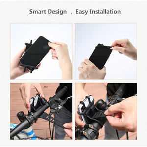 Black Bike Phone Holder Universal Motorcycle Bicycle Mobile Cell Phone Handlebar Stand