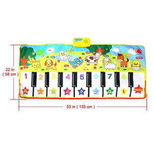 Big Musical Mat Carpet Touch Play Piano with 8 Animals Sound Music Instrument Baby Play Mat Rug Educational Toys For Kids