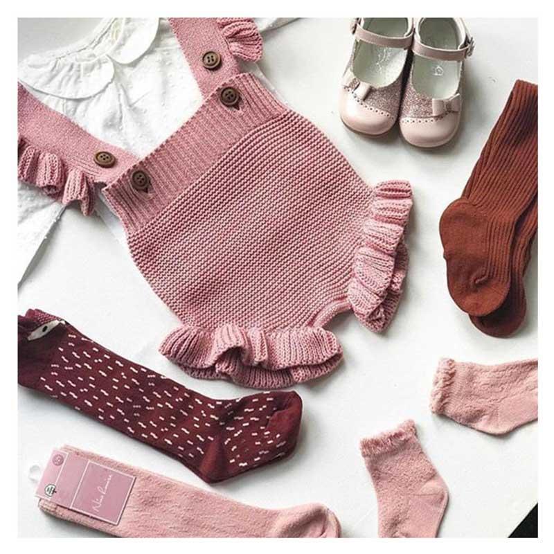 Baby Girl Knitted Clothes Rompers Jumpsuit Cotton Infant Baby Girl Romper In Retro Style For Girls
