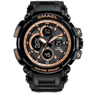 Orange Modern Sport  Waterproof 50M Men Watches With LED Digital Display In Military Armi Relogio Masculino Style