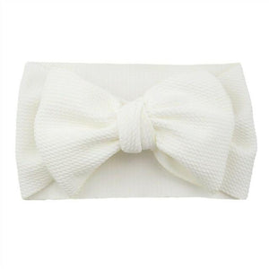 Fashion Trend Big Modern Baby Bow Accessories For Toddler Girls In Solid Bow Hairband Stretch Turban Knot Head Wrap Color  for Kids