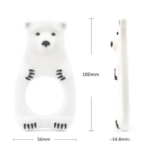 Baby Teethers Cartoon Animal Baby Teething Toy Penguin Silicone Teether Unicorn Pendant Raccoon Accessories