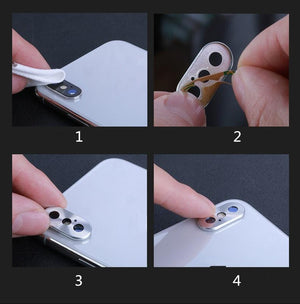 Camera Cover Anti-Scratch Tempered Glass Film For iPhone XR Camera Lens Protector Ring Plating Aluminum For iPhone XR Camera Case Cover Ring Protection