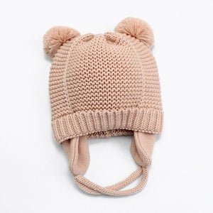 Modern Elegant Baby Knitted Pompom Cap Thick Warm Winter Ear Warm Kids Hat For Boys and Girls For Winter Cap